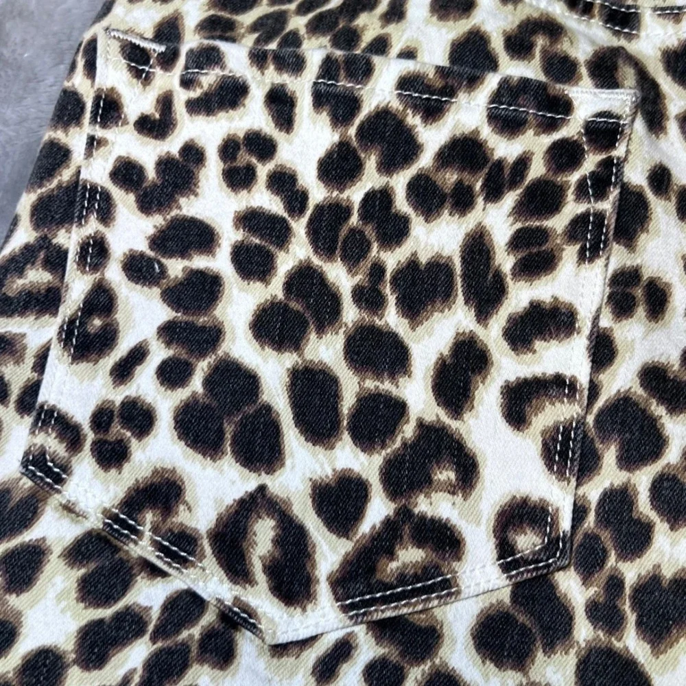 Frame‎ Womens Size 27 Ali High Rise Cigarette Leopard Print Jeans Trendy Chic